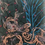  Monika Lin, Hybrid Landscape No. 2, resin and acrylic paint, ink, plaster pill replicas on wood panel, 30 × 40 cm, 2012