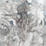 柴一茗 . 风景2, 水墨和瓶贴在云龙纸上 90cm x 80cm 2008-2011 柴一茗 . 风景2, 水墨和瓶贴在云龙纸上 90cm x 80cm 2008-2011