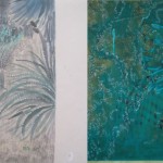 Portrait Practice, Op.56, "mit dir" (With You), acrylic, mineral pigment, pencil, digital print, A4 paper, rice paper, 66 x 33cm, 2011