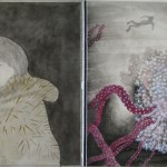 Portrait Practice, Op.56 Mit Dir (With You), mineral pigment pencil digital print A4 paper rice paper 66x33cm 2011