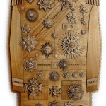 Bai Yiluo, "Center No.2," wooden board, 117 x 78 x 10, 2013 Bai Yiluo, "Center No.2," wooden board, 117 x 78 x 10, 2013