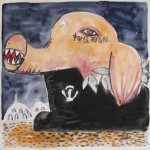 钱嵘, "中国造船看版," 水彩在纸头上, 38 x 38cm, 2010 钱嵘, "中国造船看版," 水彩在纸头上, 38 x 38cm, 2010