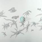 Chen Xi, Comet A, pigment ink and marker on Fabriano watercolor paper, 70 X 100cm, 2011 Chen Xi, Comet A, pigment ink and marker on Fabriano watercolor paper, 70 X 100cm, 2011