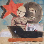 Qian Rong, Spy Movies and Local Snacks, No.1, watercolor and ink on paper, 2010