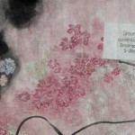 在脸和嘴唇之间 中国墨水，矿物颜料，铅笔，丙烯, 400 x 33cm, 2011