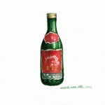 张灏, 名酒 三, 纸上水彩与彩色铅笔, 17.5x17.5 cm, 2012 张灏, 名酒 三, 纸上水彩与彩色铅笔, 17.5x17.5 cm, 2012