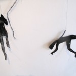 Ed Pien and Karin van Dam, "Suspended Gravity," multimedia installation, acrylic, wool, sand bags, boat fenders, Chinese umbrellas, gear shift boot, styrofoam, plastic ties, embroidery rings, string, dimensions variable, 2013 Ed Pien and Karin van Dam, "Suspended Gravity," multimedia installation, acrylic, wool, sand bags, boat fenders, Chinese umbrellas, gear shift boot, styrofoam, plastic ties, embroidery rings, string, dimensions variable, 2013