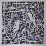 Ed Pien, “Swing,” 91 cm W x 92 cm H, hand-cut 3M reflective film laminated on inked Japanese paper, 2013 Ed Pien, “Swing,” 91 cm W x 92 cm H, hand-cut 3M reflective film laminated on inked Japanese paper, 2013