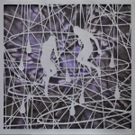 Ed Pien, "Ascension," 92 cm W x 91 cm H, hand-cut 3M reflective film laminated on inked Japanese paper,2013 Ed Pien, "Ascension," 92 cm W x 91 cm H, hand-cut 3M reflective film laminated on inked Japanese paper,2013