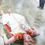 Girolamo Marri,“神秘的大师，他的论文， 他的徒弟和他们妄想出来眩晕的人物我，装置和艺术行为，现场品，布基胶带, 2013