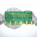 Chen Xi, “Green Tower,” ink and pencil on fabriano paper, 70 x 100cm, 2013 陈 Chen Xi, “Green Tower,” ink and pencil on fabriano paper, 70 x 100cm, 2013 陈