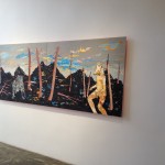 Maya Kramer, Primal Future, paper, coal, ink on aluminum, 2 panels Maya Kramer, Primal Future, paper, coal, ink on aluminum, 2 panels