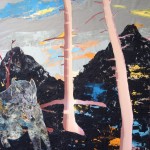 Maya Kramer, Primal Future, paper, coal, ink on aluminum, 2 panels Maya Kramer, Primal Future, paper, coal, ink on aluminum, 2 panels