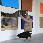 Li Mu,"Qiuzhuang Project-a dispersed museum project," Giclée print mounted on aluminum board, silk screened cloth, 75 × 10cm, 2013 Li Mu,"Qiuzhuang Project-a dispersed museum project," Giclée print mounted on aluminum board, silk screened cloth, 75 × 10cm, 2013